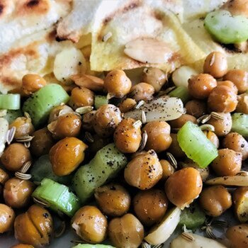Lunch today - chickpeas based