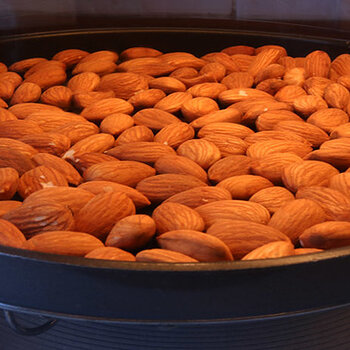 Toasting almonds