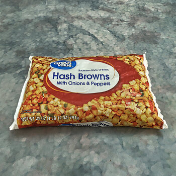 Packaged O'Brien Hash Browns with Onions and Peppers