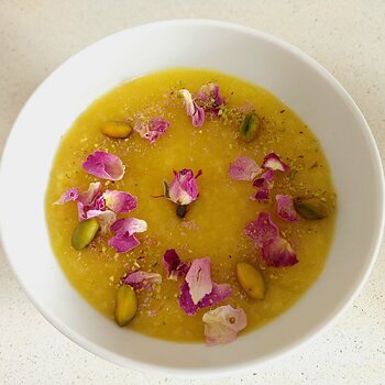 Sholeh Zard - Persian Saffron Rice Pudding
