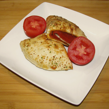 Stefano's Pepperoni Calzone with Tomato