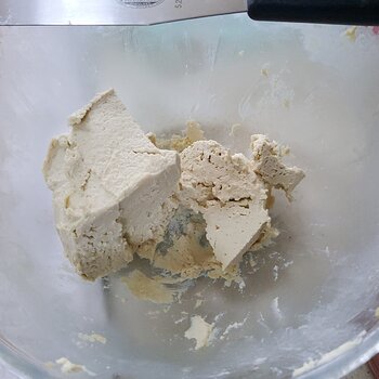 Cashew Nut Cheese before being shaped