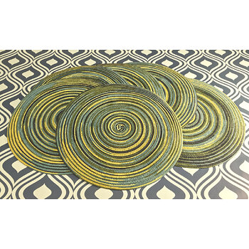 Green Spiral Weave Placemats