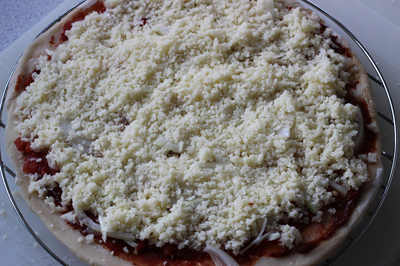 4. Grated Mozzarella cheese.