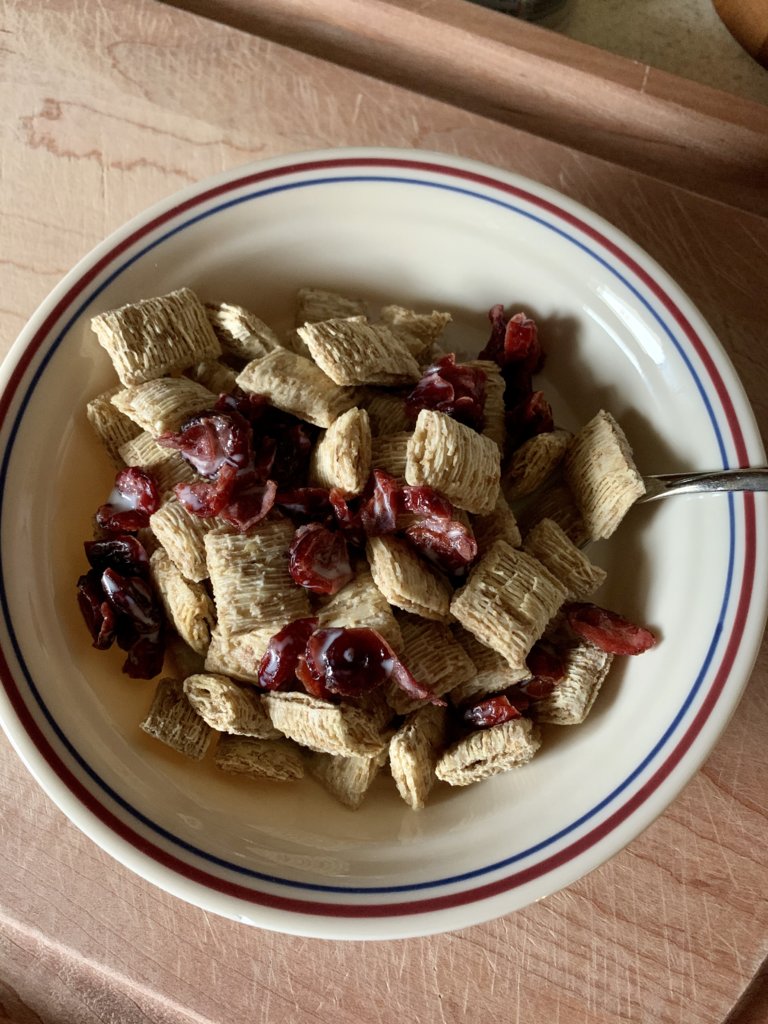 Shredded Wheat And Dried Cranberries