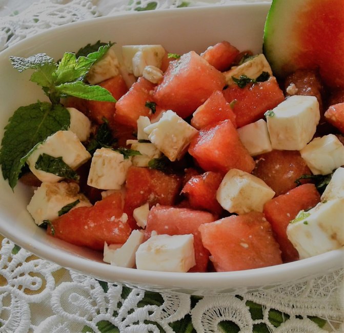 Watermelon and feta salad