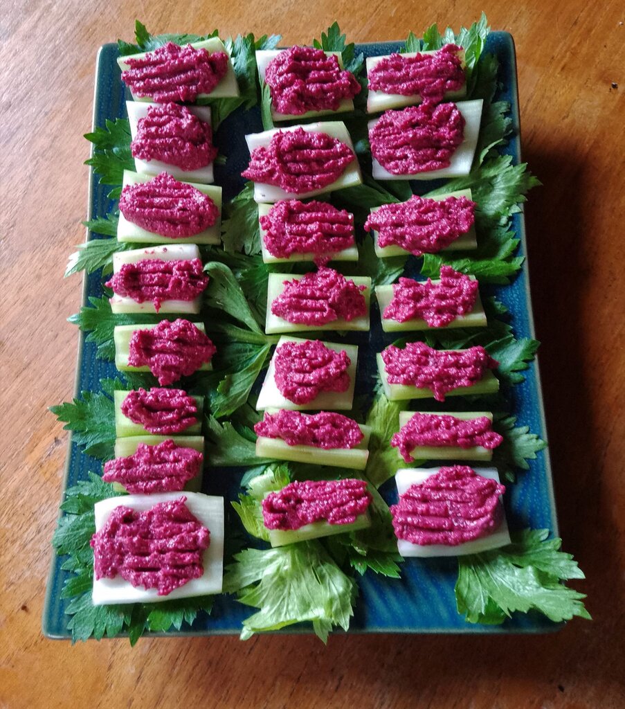 Celery, beetroot & pecan canapes.jpg