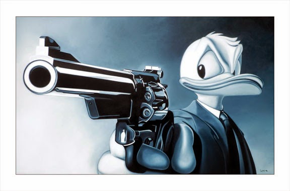 Michael-Loeb-Any-Questions-Print-Duck-with-Gun.jpg