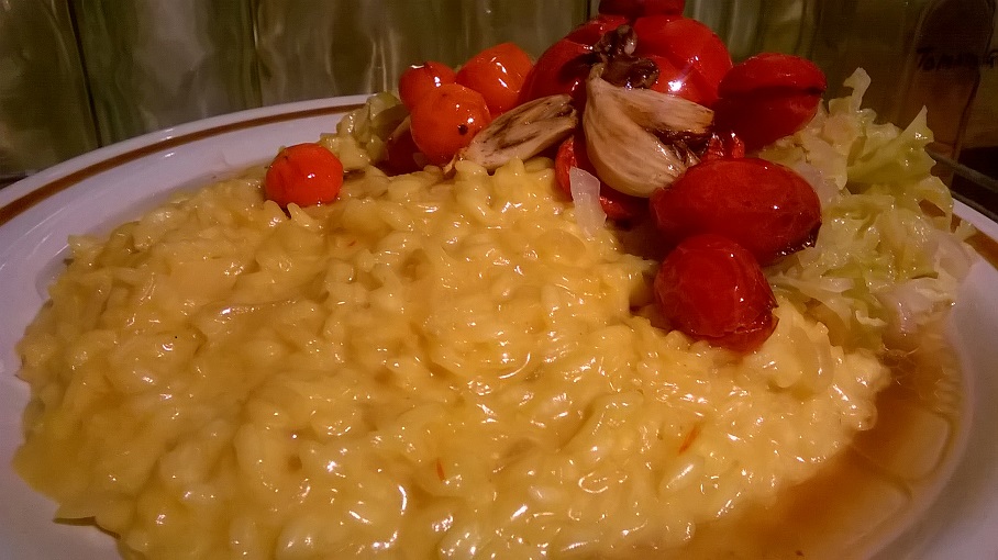 Risotto, Savoy cabbage, roast tomatoes.jpg