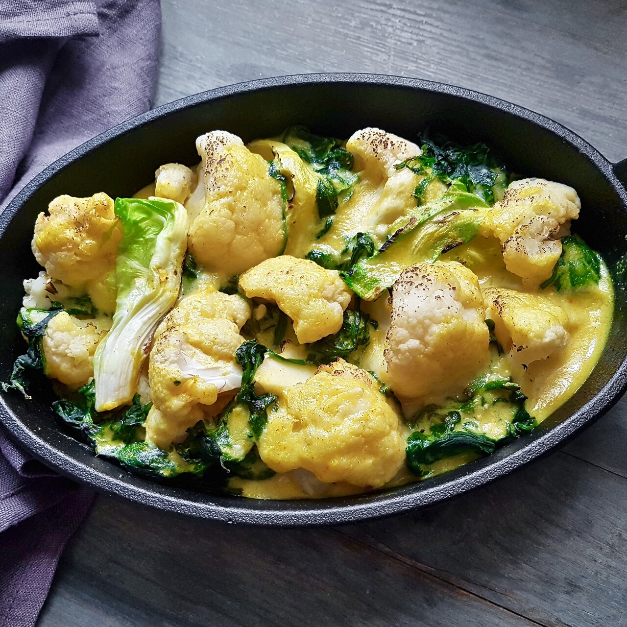 The challenge ingredient is cauliflower/broccoli
