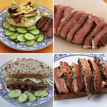 Cold beef sandwich.