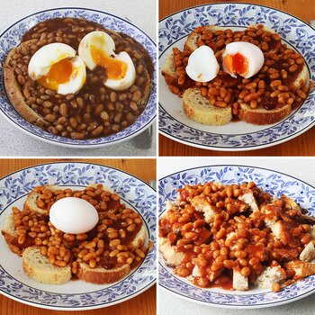 Egg, beans on toast.