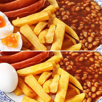 Egg and chips.