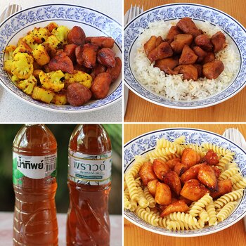 Fried chicken with honey