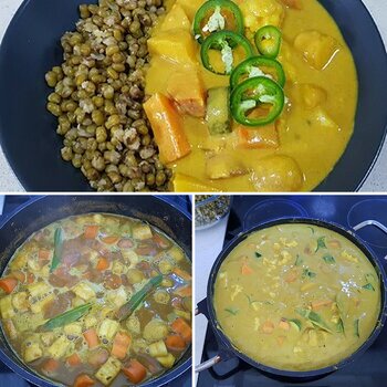 Recipe - Dal with five veg