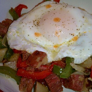 Corned Beef Hash with "THE EGG"