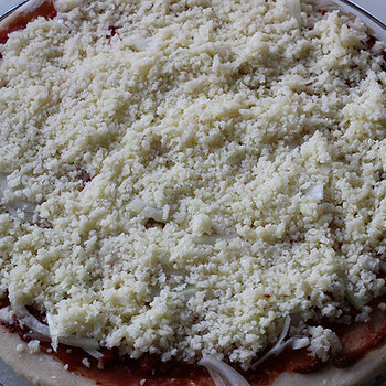 4. Grated Mozzarella cheese.