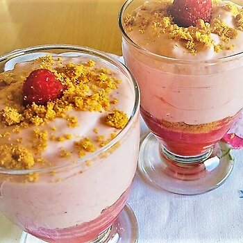 Raspberries mousse