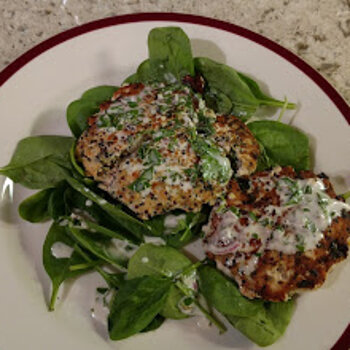 Lemon Spiced Salmon Burgers