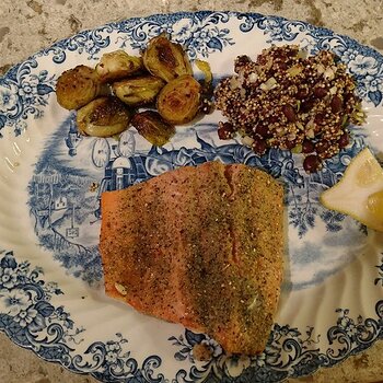 Roasted Salmon with Lemon Spiced Rub