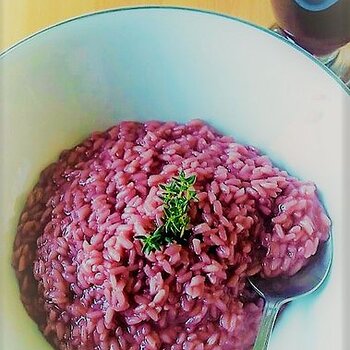 Red wine risotto