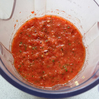Salsa liquidised