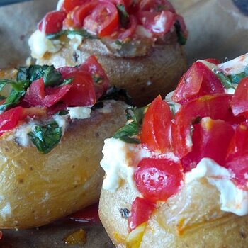 "Italian colours" jacket potatoes