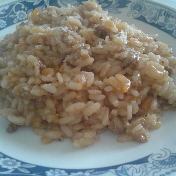 Risotto with minced meat