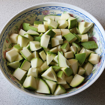 Chopped mango.