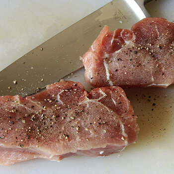 Pork loin seasoned