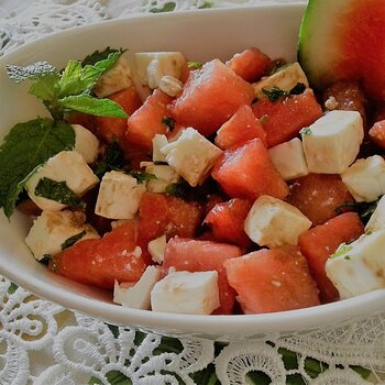 Watermelon and feta salad