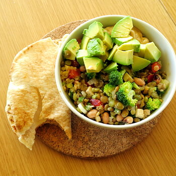 5 lentil & black eyed pea salad