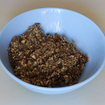 Duxelles cooked.