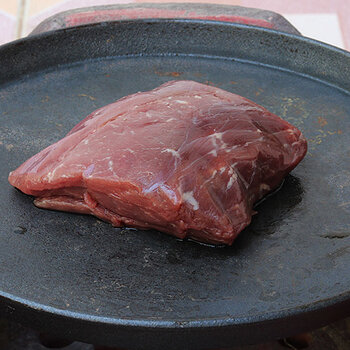 Raw beef fillet.