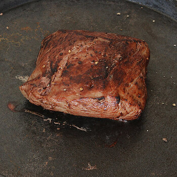 Charred beef fillet.