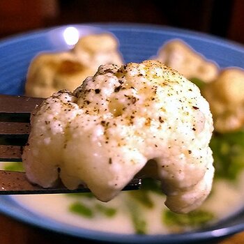 Garlic Butter Cauliflower Close Up