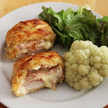 Cordon bleu Wellington served.