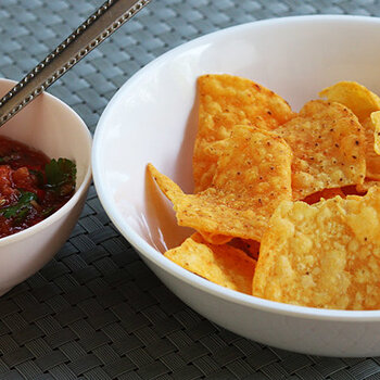 Salsa and Chachos.