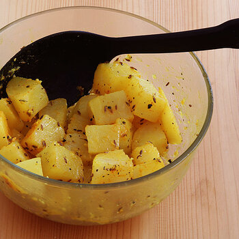 Masala potatoes.