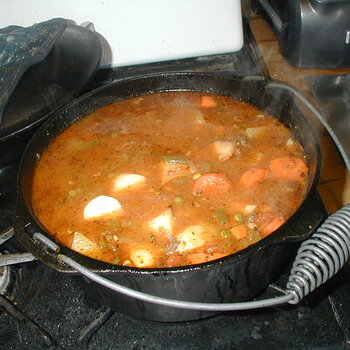 Veggie Beef & Barley Soup.