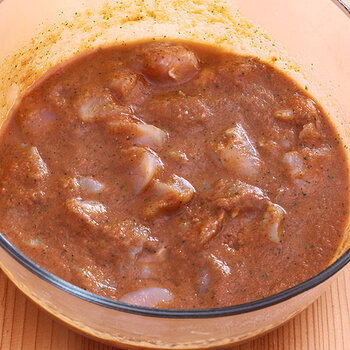 Tomato and coriander marinade.