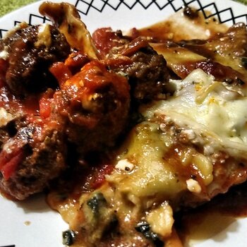 baked ravioli on plate
