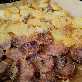 Coolea ancd sage potatoes au gratin