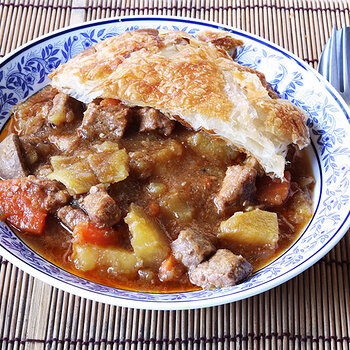 Beef and potato pie.