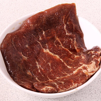 Raw fillet of beef.