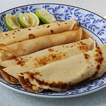 Rolled with a little sugar and lime juice.