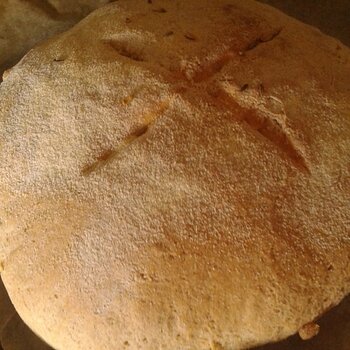 Homemade Semolina's flour bread+ fennel seeds