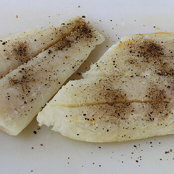 Seasoned halibut.