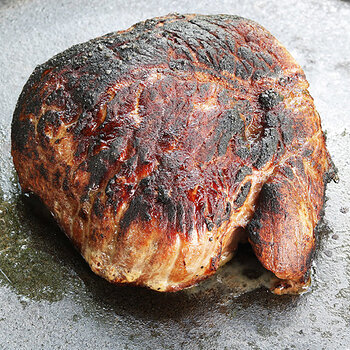 Charred.