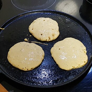 Buckwheat Blini cooking